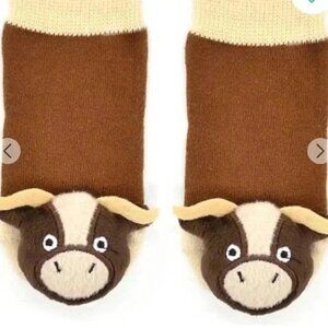 NWT boogie toes boutique longhorn Steer or bull rattle socks size 1-2Y